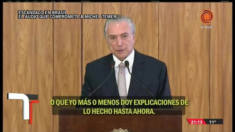 Revelaron el audio que compromete a Temer