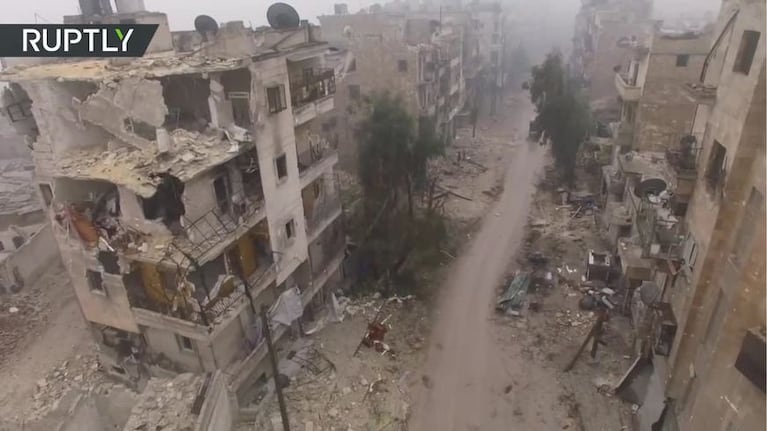Alepo quedó devastada tras los bombardeos