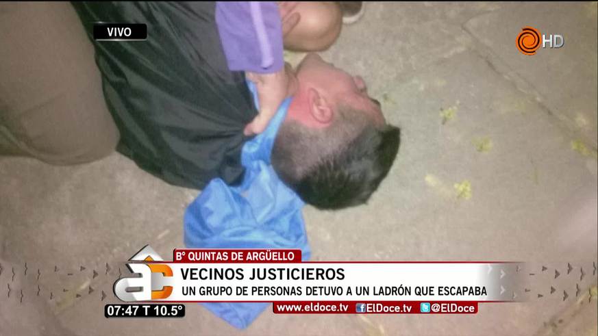 Vecinos detuvieron a un ladrón en Quintas de Argüello