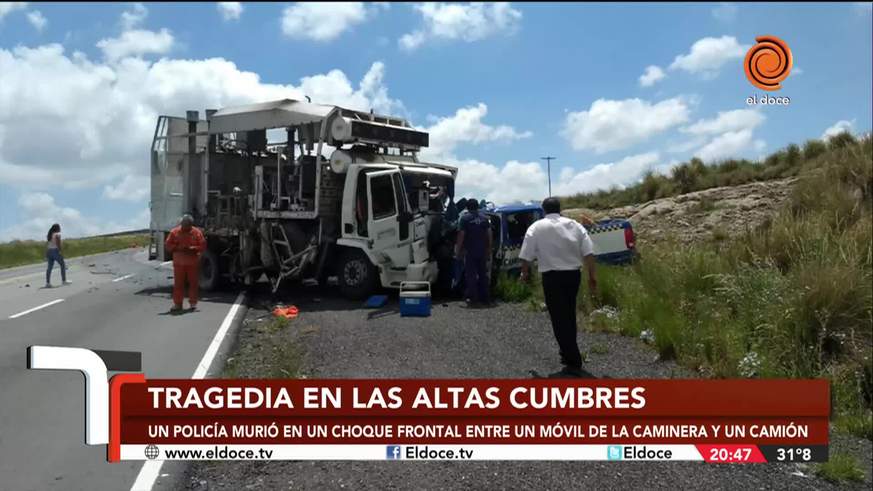 Terrible accidente en las Altas Cumbres