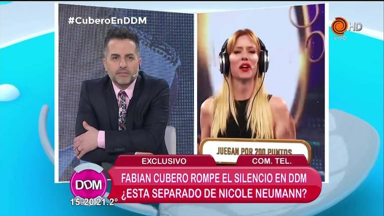 Cubero desmintió una separación de Nicole Neumann