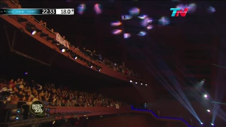 Axel brilló en el escenario de los premios Gardel