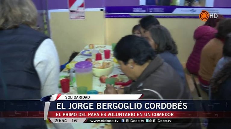 El Jorge Bergoglio cordobés que ayuda en un comedor