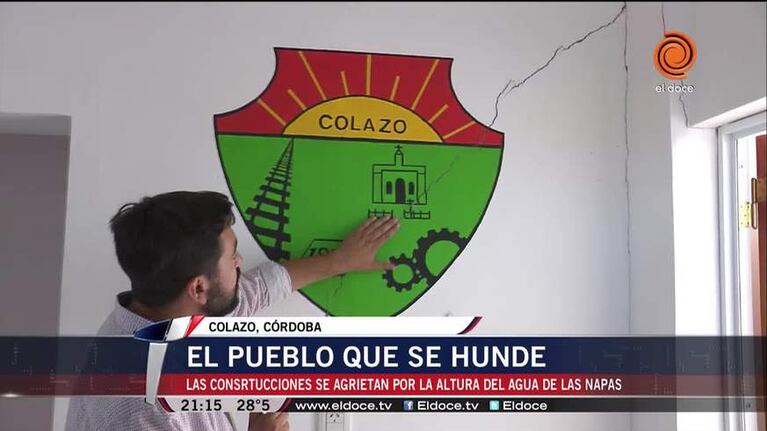 Colazo: se hunden casas y hasta la iglesia