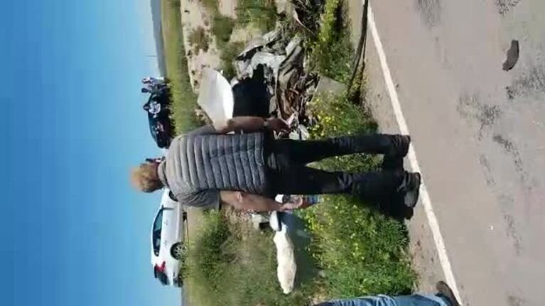 El enojo contra el conductor de un Porsche destrozado