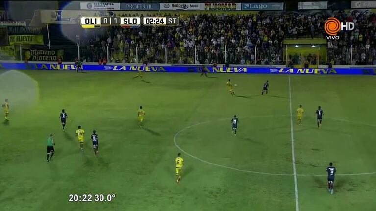 El doblete de Blandi para San Lorenzo sobre Olimpo