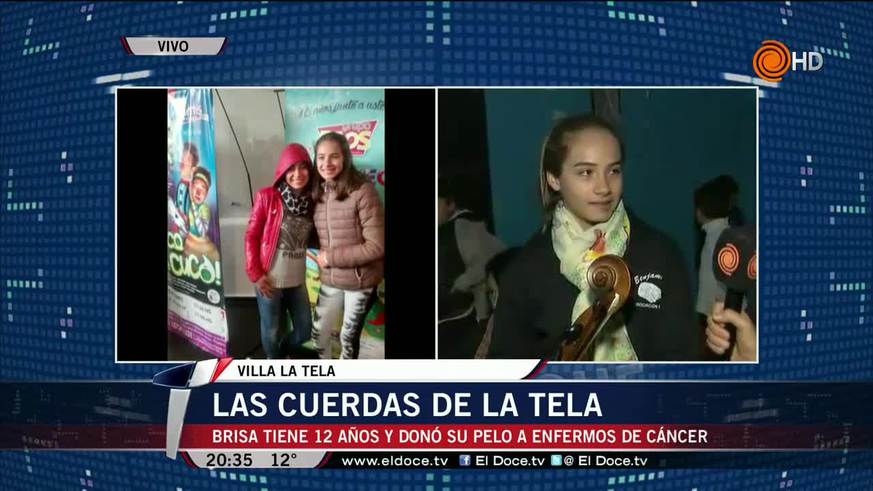 Brisa donó su pelo a enfermos de cáncer