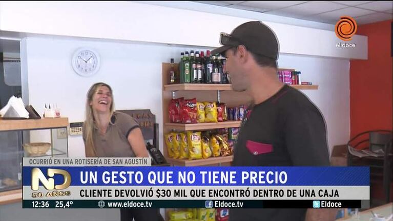 El reencuentro entre el cliente y la cajera
