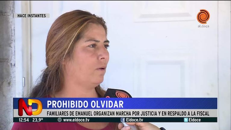 En medio del dolor, la madre de Emanuel habló por primera vez