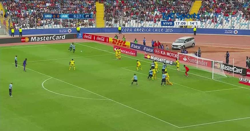Gol de Uruguay contra Jamaica