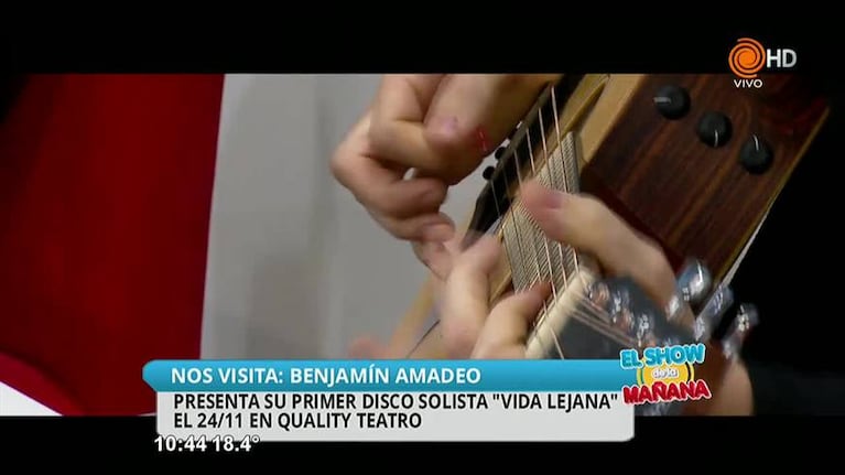 Benjamín Amadeo presenta su disco "Vida lejana"
