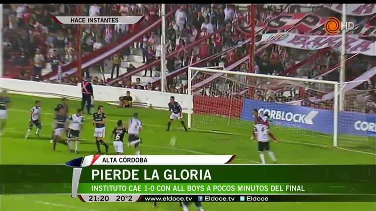 El gol de All Boys ante Instituto