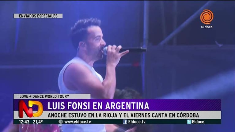 Luis Fonsi ya está en Argentina