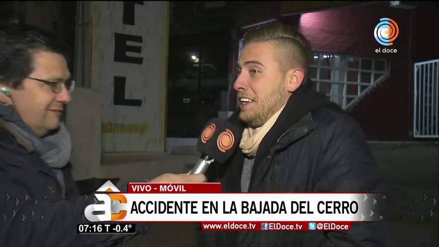 Feriado accidentado en la bajada del Cerro