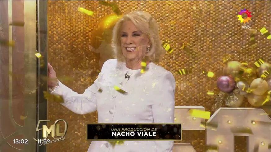 La emoción de Mirtha por los 50 años en la TV