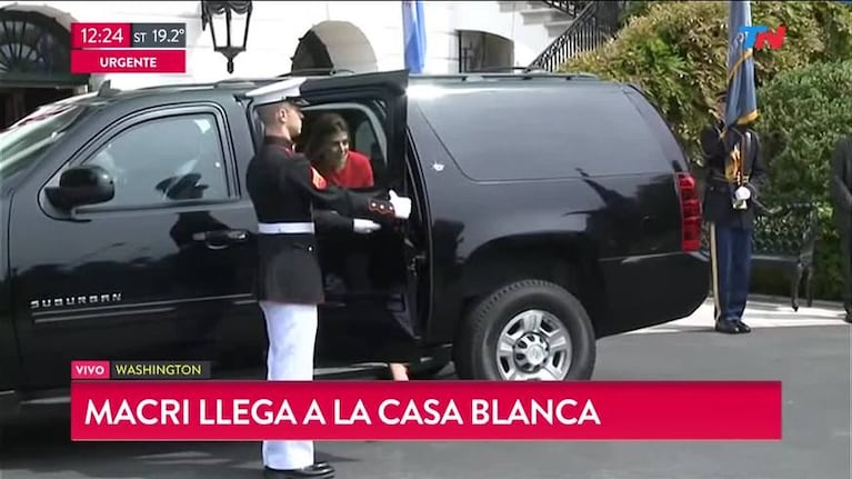 El recibimiento de Trump y Melania a Macri y Awada 