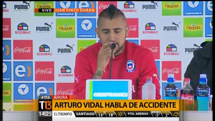 Vidal pidió disculpas y lloró después del choque