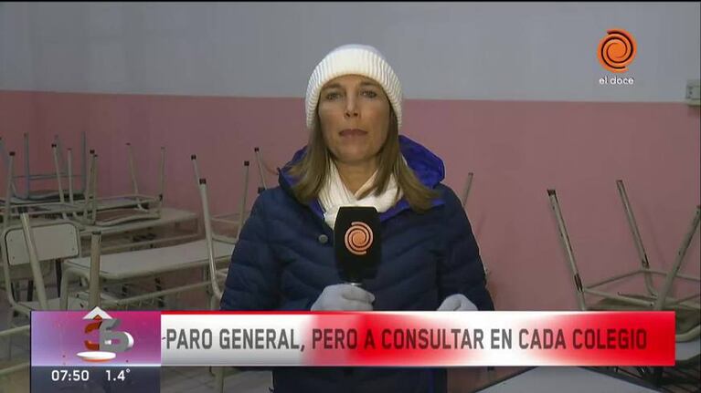 El paro impactó en las escuelas