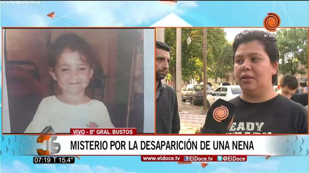 Nena de 4 años desaparecida en Barrio General Bustos