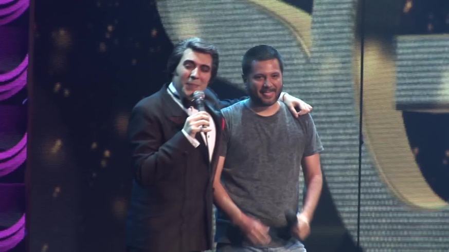 Jorge Rojas, junto a Fátima Florez