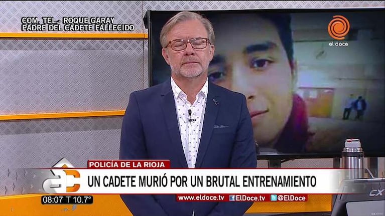 El dolor del padre del cadete de policía que murió en La Rioja
