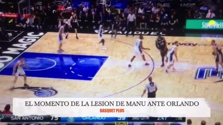 El momento de la lesión en el tobillo de Manu Ginóbili