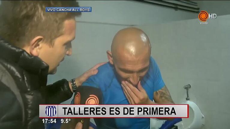 La humildad de Guiñazú en el vestuario campeón