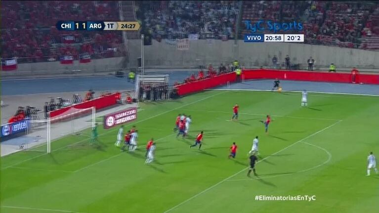 Volea de Mercado para el 2 a 1 de Argentina ante Chile