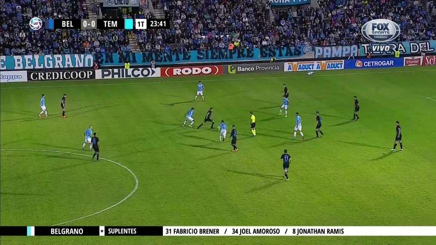 Error de Acosta y 1-0 de Temperley a Belgrano