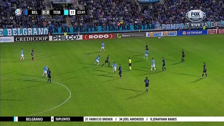 Error de Acosta y 1-0 de Temperley a Belgrano