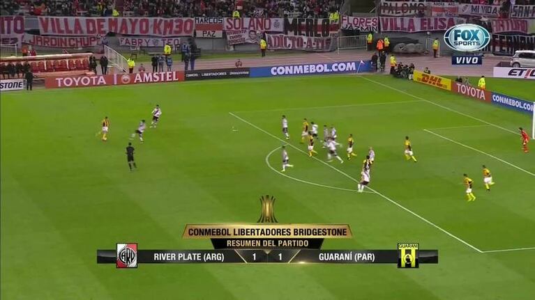 El gol de Guaraní y el empate de River