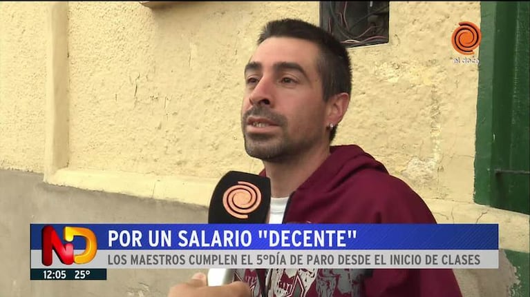 Quinto día de paro docente