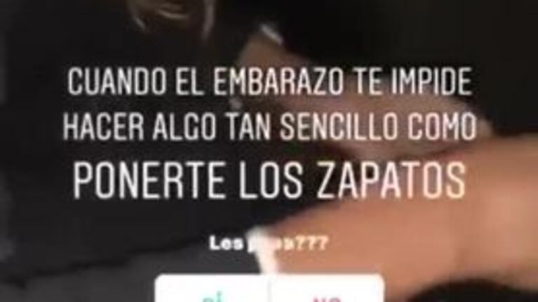 Luisana Lopilato y su problema para ponerse los zapatos