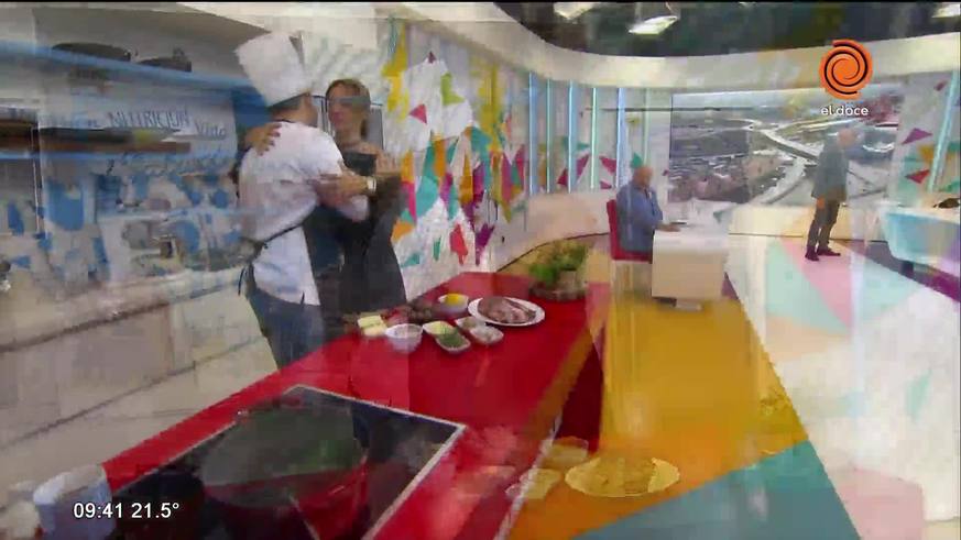 "Bondiola al horno con papines gratinados"