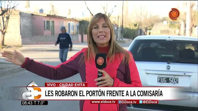 Se robaron un portón al frente de la comisaría