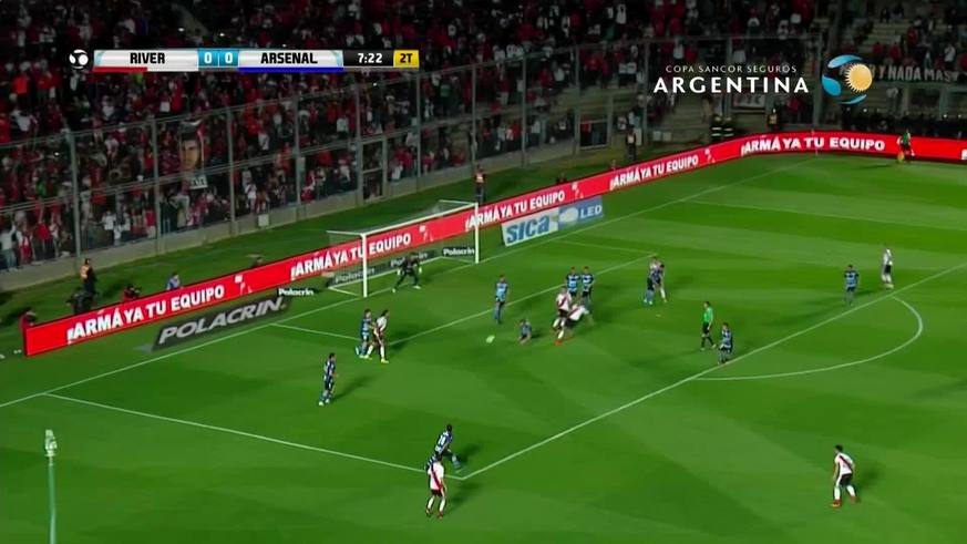 El gol de Alario para River ante Arsenal