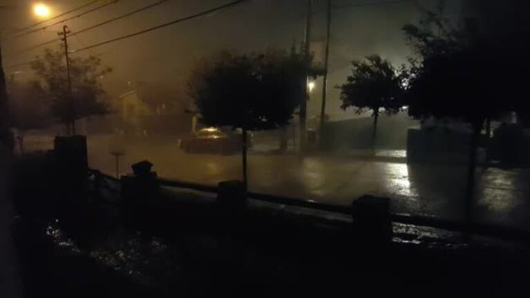 Fuerte caída de granizo en Carlos Paz