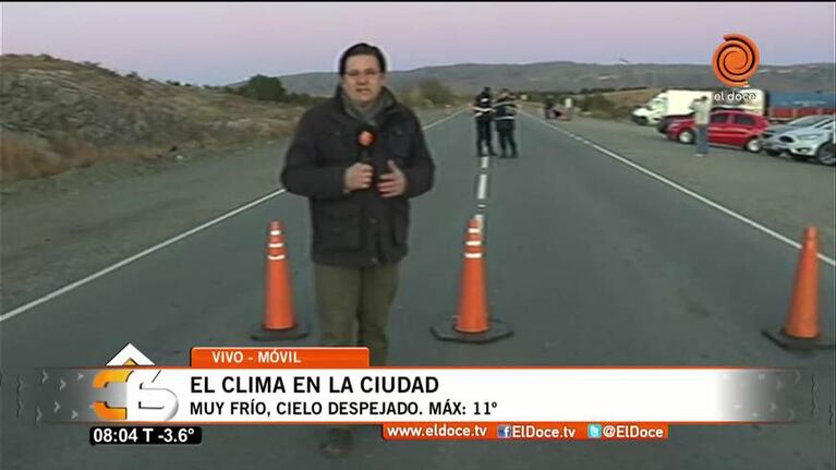 El Camino de las Altas Cumbres está cortado por hielo en la ruta