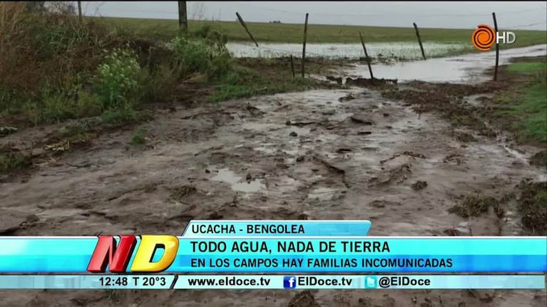 Inundaciones en el sur de Córdoba