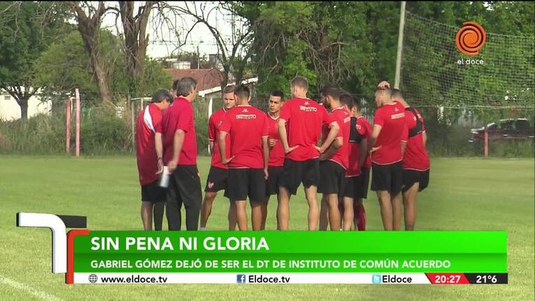 Los jugadores de Instituto lamentaron la salida de Gómez