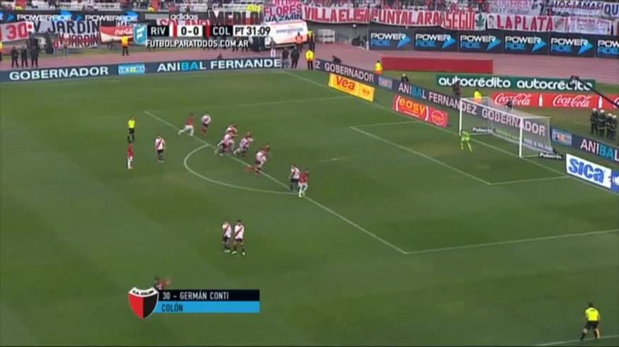 Gol de Conti para Colón contra River