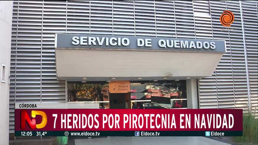 Siete heridos con pirotecnia en Navidad