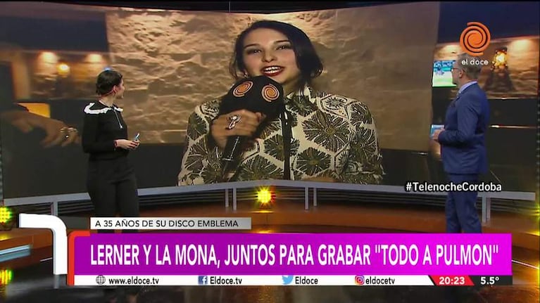 La Mona Jiménez grabó con Lerner