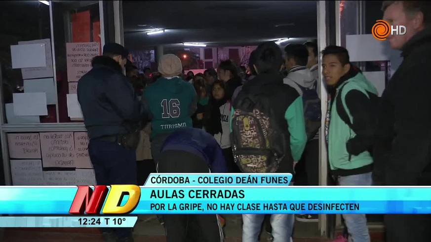 Alumnos del Dean Funes reclaman la desinfección del colegio