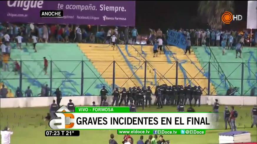 Incidentes entre los hinchas de Belgrano y la Policía de Formosa