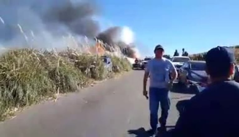 Se incendiaron autos en el tramo El Cóndor 