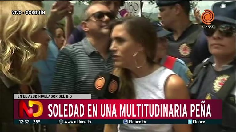 La peña en el río de Soledad Pastorutti junto a Nahuel Pennisi