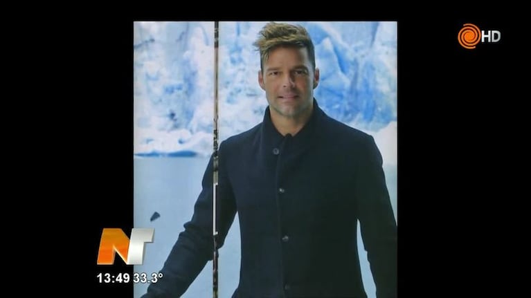 Ricky Martin disfruta del Glaciar Perito Moreno
