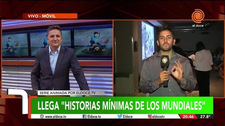 El Doce en la presentación de Historias Mínimas de los Mundiales