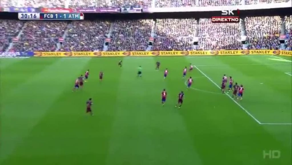 Gol de Messi al Atlético tras jugadón de Neymar